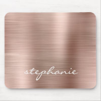 Rose Gold Faux brossé Métal personnalisé