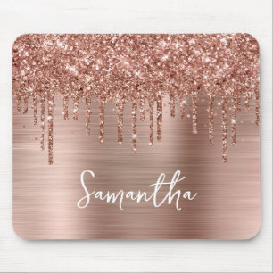 Tapis De Souris Rose Gold Glam Pailleté