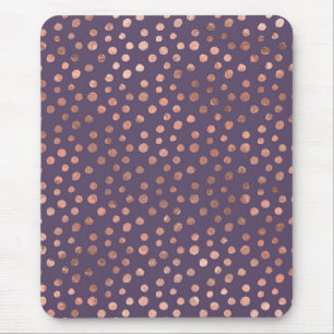Tapis De Souris Rose Gold Glamouruseux et points d'art en lavande