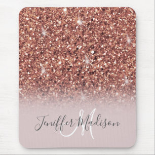 Tapis De Souris Rose Gold Glitter Drips