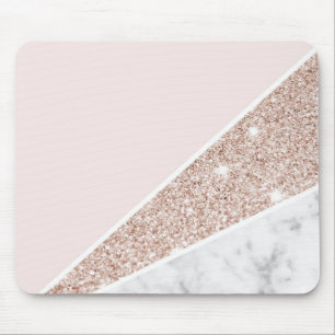 Tapis De Souris Rose Gold parties scintillant Personnaliser Avec v