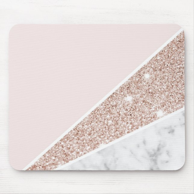 Tapis De Souris Rose Gold parties scintillant Personnaliser Avec v (Devant)