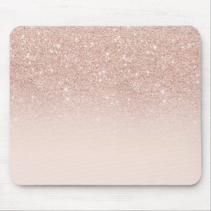 Tapis De Souris Rose Gold parties scintillant Personnaliser Avec v
