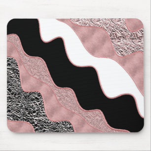 Tapis De Souris Rose Gold Vague Abstraite Moderne Glamour Tendance