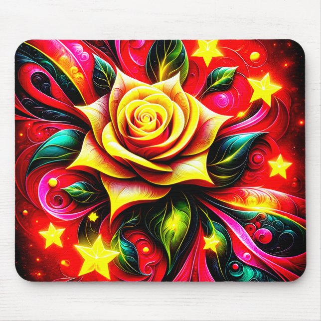 Tapis De Souris Rose jaune (Devant)