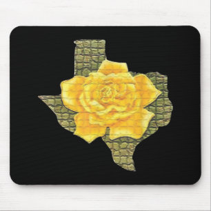 Tapis De Souris Rose Jaune Du Texas Motif Flower