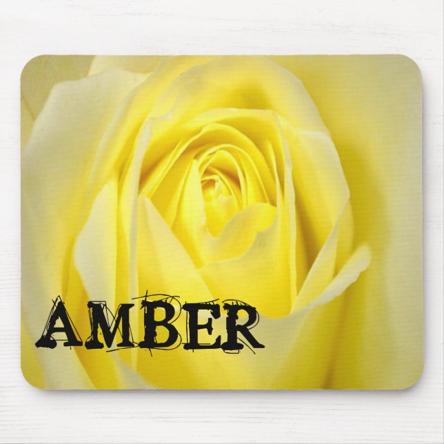Tapis De Souris Rose jaune profonde (Devant)
