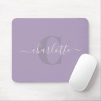 Rose lilas | Nom du monogramme de script personnal