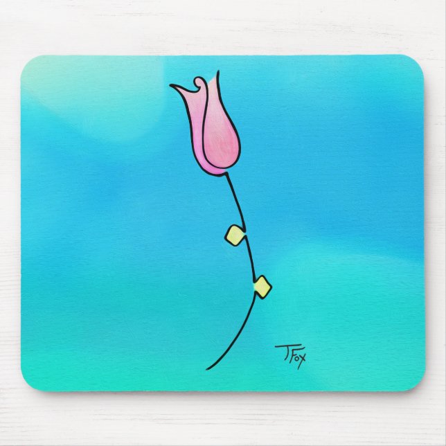 Tapis De Souris Rose lumineux Mousepad (Devant)