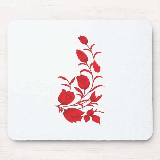 Tapis De Souris Rose Madder, design floral Thunderbird (Devant)