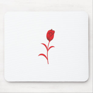 Tapis De Souris Rose Madder, Rouge lave, design floral