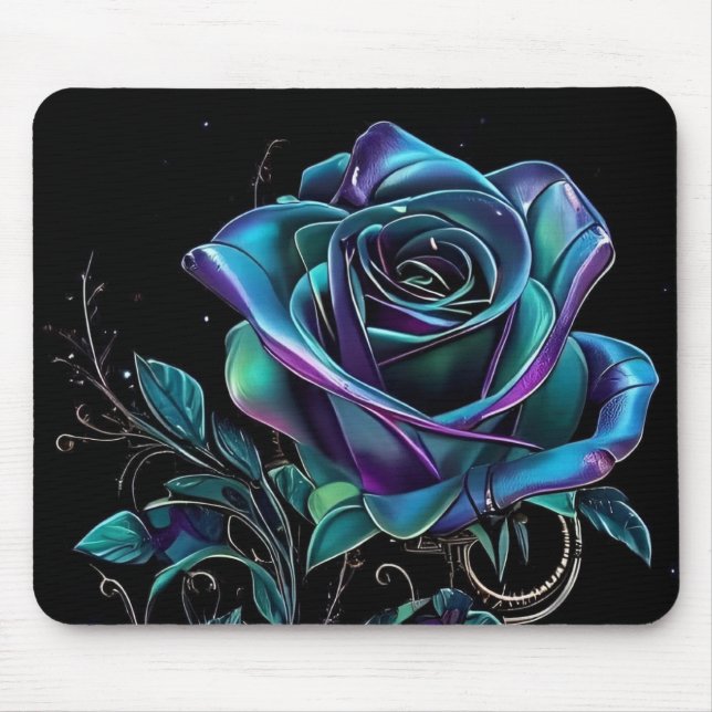 Tapis De Souris Rose métallique dynamique (Devant)