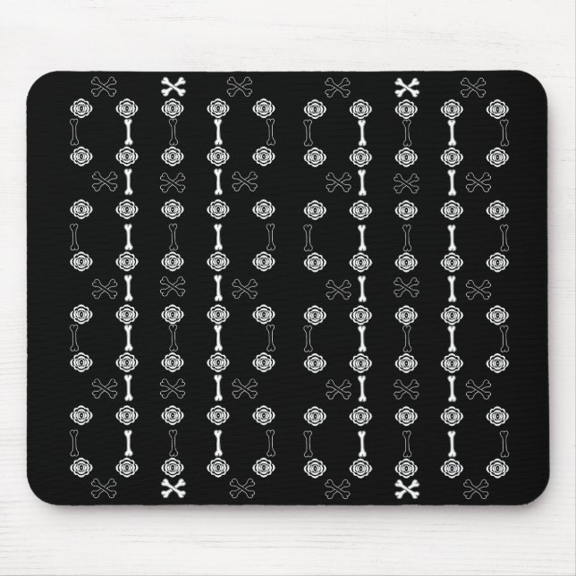 Tapis De Souris Rose mort (noir et blanc) (Devant)