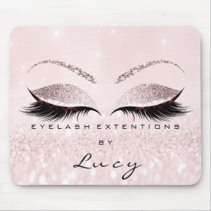 Tapis De Souris Rose nommé de rose de mèche de studio de beauté