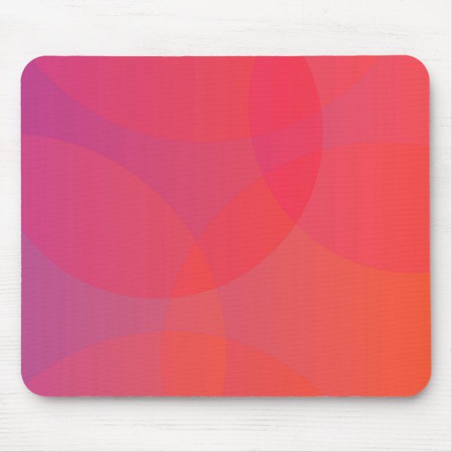 Tapis De Souris rose, orange, moderne, simple, cool, art tendance (Devant)