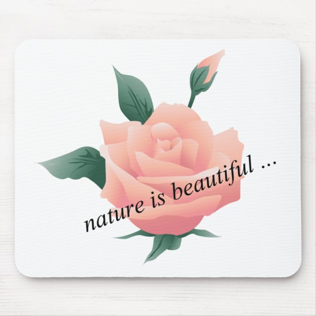 Tapis De Souris Rose (Pêche) - Belle nature (Devant)