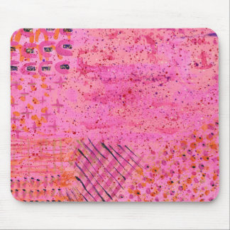 Tapis de souris rose peinture abstraite