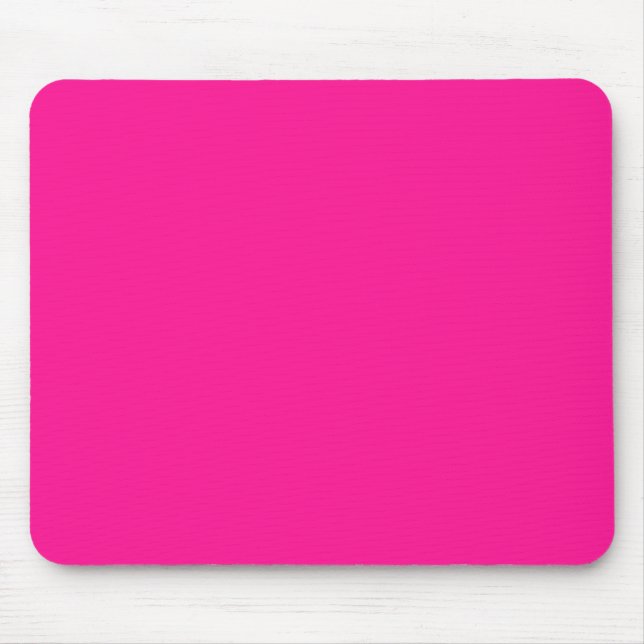 Tapis De Souris Rose Profond Uni (Devant)