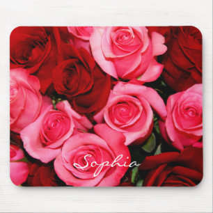 Tapis De Souris Rose, rose et rouge-ordinateur Mousepad
