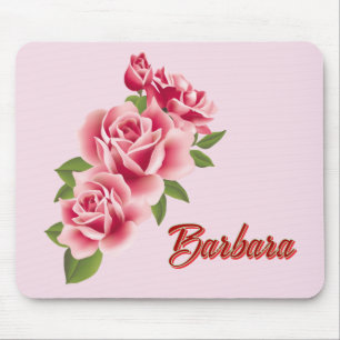 Tapis De Souris Rose Rose Personnalisée