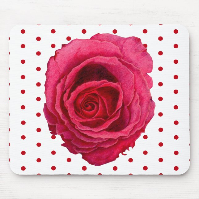 Tapis De Souris Rose rouge (Devant)