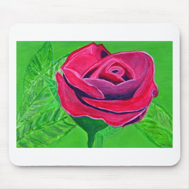 Tapis De Souris Rose rouge (Devant)