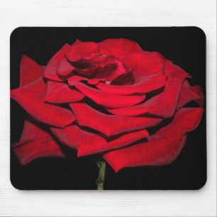 Tapis De Souris Rose rouge - Noir