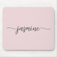 Rose Simple Blush Rose Personnalisé Monogramme Nom