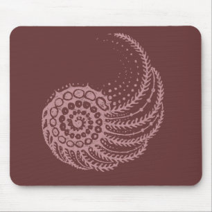 Tapis De Souris Rose spirale organique