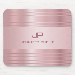 Tapis De Souris Rose tendance or couleur or Modèle moderne moderne