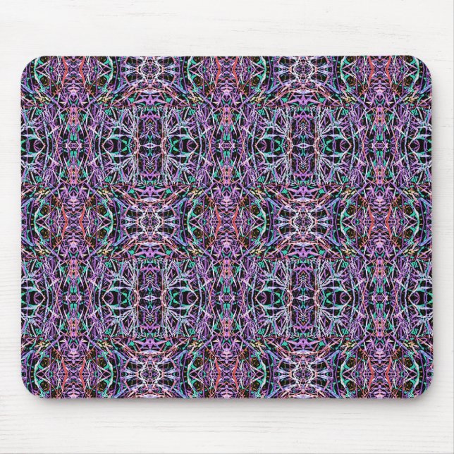 Tapis De Souris Rose violet géométrique (Devant)