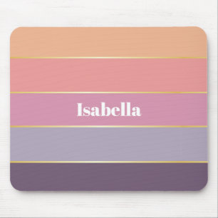 Tapis De Souris Rose violet personnalisé Couleur de l'été Blocage 