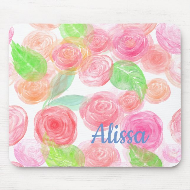 Tapis De Souris Roses aériens (Devant)