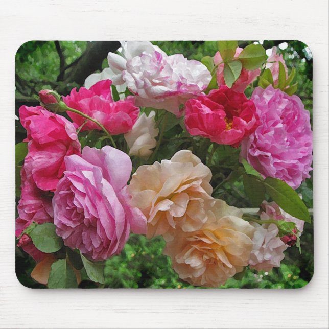 Tapis De Souris Roses antiques Mousepad (Devant)