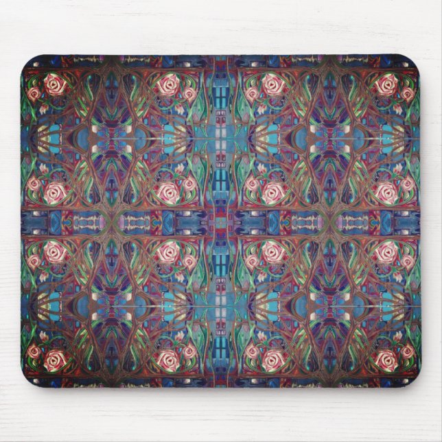 Tapis De Souris Roses ,dans le jardin (Devant)