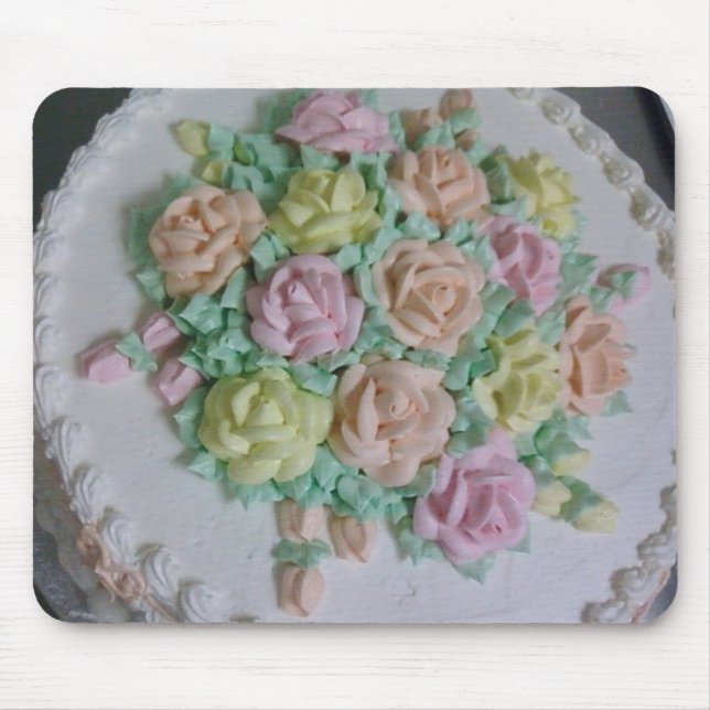 Tapis De Souris Roses de glaçage de Buttercream (Devant)