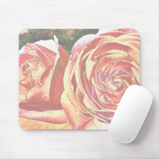 Tapis De Souris Roses de thé du jardin (Avec souris)
