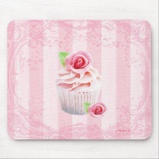 Tapis De Souris Roses et petits gâteaux Mousepad se givrant rose