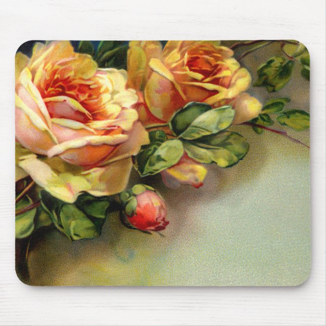 Tapis De Souris Roses jaunes (Devant)