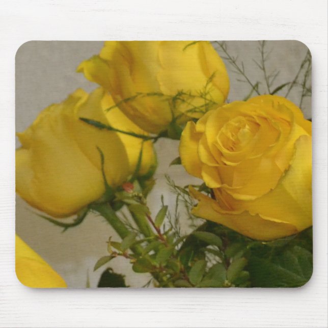 Tapis De Souris Roses jaunes (Devant)