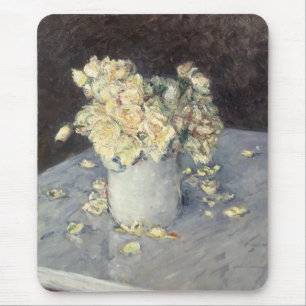 Tapis De Souris Roses jaunes dans un vase de Caillebott Impression