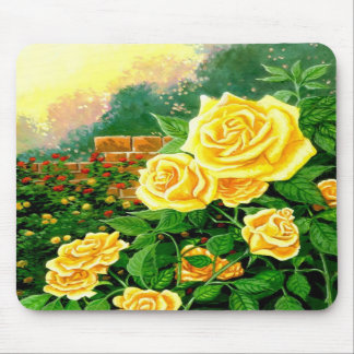 Tapis De Souris Roses jaunes Mousepad