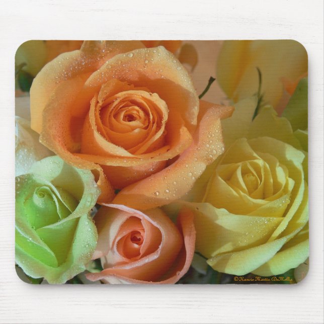 Tapis De Souris Roses-Mousepad en pastel (Devant)