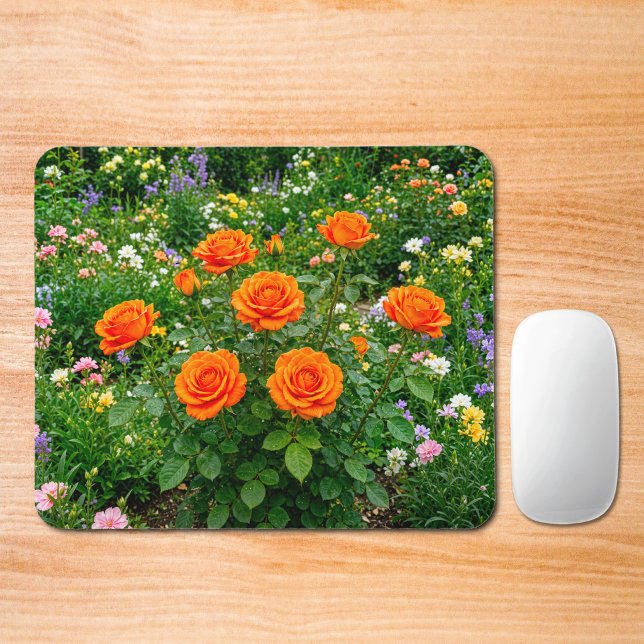 Tapis de souris Roses oranges (Créateur téléchargé)