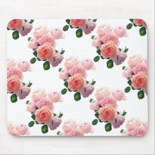 Tapis De Souris Roses roses rose Floral Aquarelle Art Modèle tenda