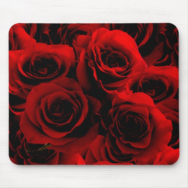 Tapis De Souris Roses rouges foncées Pour vous (Devant)