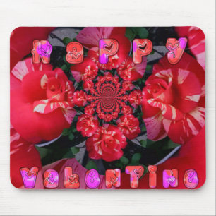 Tapis De Souris Roses rouges Iridescente "Bonne Saint Valentin" Ar