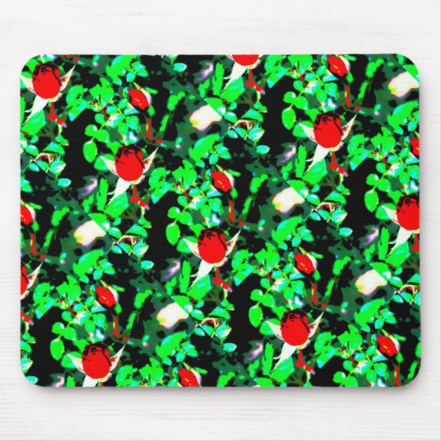 Tapis De Souris roses rouges vert Thunder_Cove (Devant)