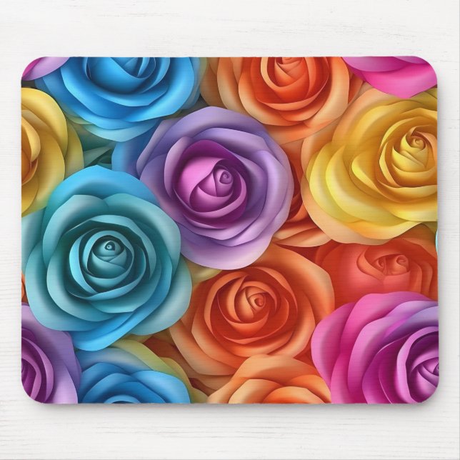 Tapis De Souris Roses Vibrantes  (Devant)