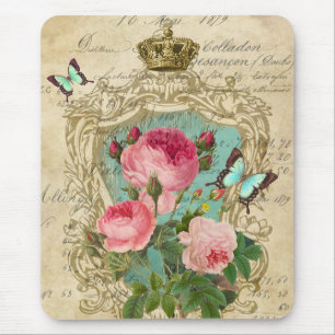 Tapis De Souris Roses victoriens chics romantiques Mousepad de